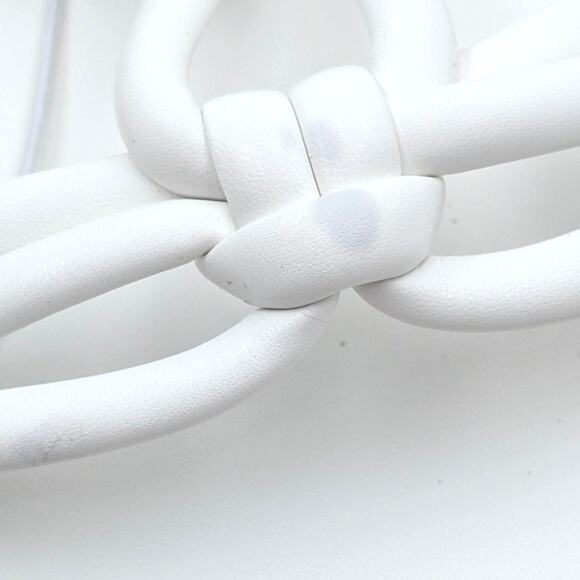 Azalea Wang Stetson Tubular Straps Knot Flat Sandals Women's White Size US6 EU36 - Picture 4 of 12